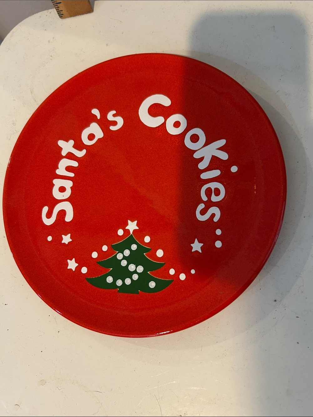 Santa's Cookies Ceramic Plate  Christmas tree Waechtersbach vintage ?